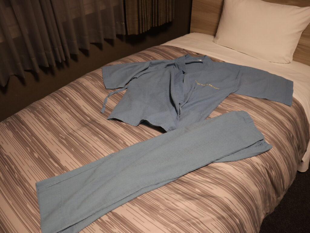 ホテルルートインのパジャマ