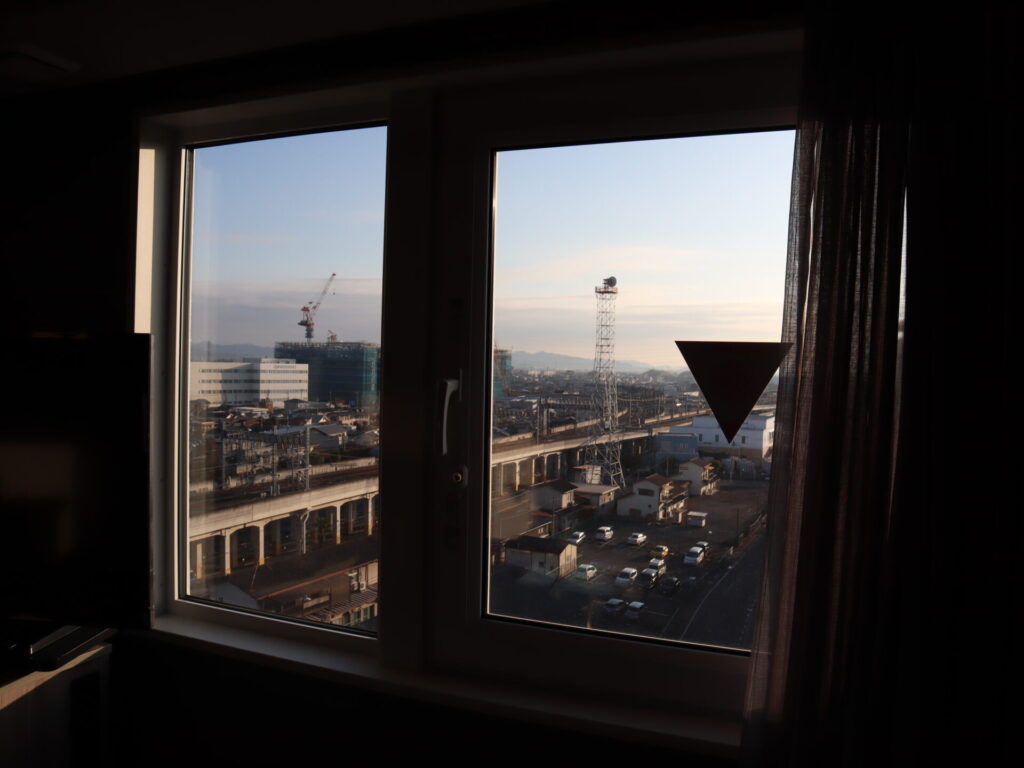 ホテルルートインGrand太田駅前窓からの景色