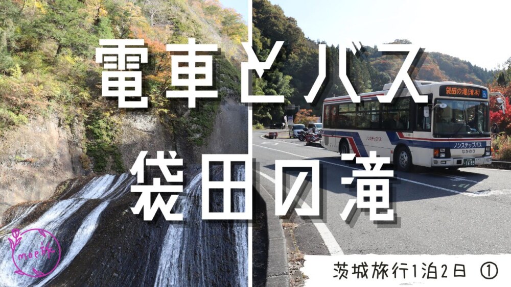 電車とバスで袋田の滝へ